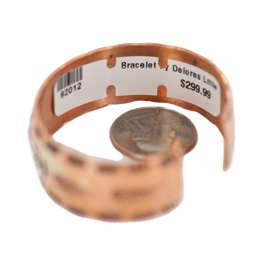 Certified Authentic Navajo Feather Arrow head .925 Sterling Silver Handmade Native American Pure Copper Bracelet 92012