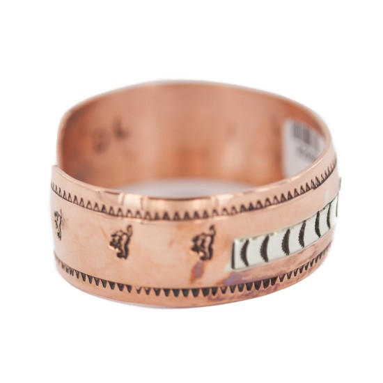 Certified Authentic Navajo .925 Sterling Silver Handmade Horse Native American Pure Copper Bracelet 92008