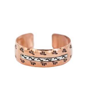 Certified Authentic Horse .925 Sterling Silver Handmade Navajo Native American Pure Copper Bracelet 92010 Certified Authentic Horse .925 Sterling Silver Handmade Navajo Native American Pure Copper Bracelet 92010