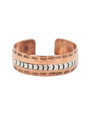 Certified Authentic Navajo .925 Sterling Silver Handmade Horse Native American Pure Copper Bracelet 92005-18 Certified Authentic Navajo .925 Sterling Silver Handmade Horse Native American Pure Copper Bracelet 92005-18