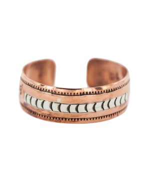 Certified Authentic Navajo .925 Sterling Silver Handmade Horse Native American Pure Copper Bracelet 92008 Certified Authentic Navajo .925 Sterling Silver Handmade Horse Native American Pure Copper Bracelet 92008