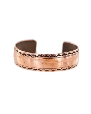 Certified Authentic Navajo Handmade Native American Pure Copper Bracelet 92007-1