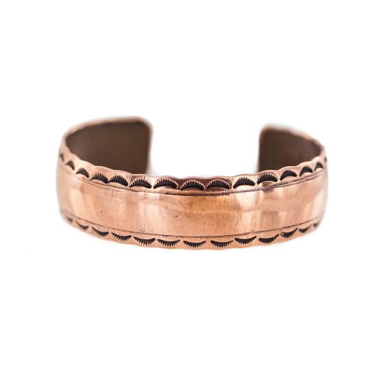 Certified Authentic Navajo Handmade Native American Pure Copper Bracelet 92007-1