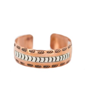 Certified Authentic Navajo Horse .925 Sterling Silver Handmade Native American Pure Copper Bracelet 92005-2 Certified Authentic Navajo Horse .925 Sterling Silver Handmade Native American Pure Copper Bracelet 92005-2