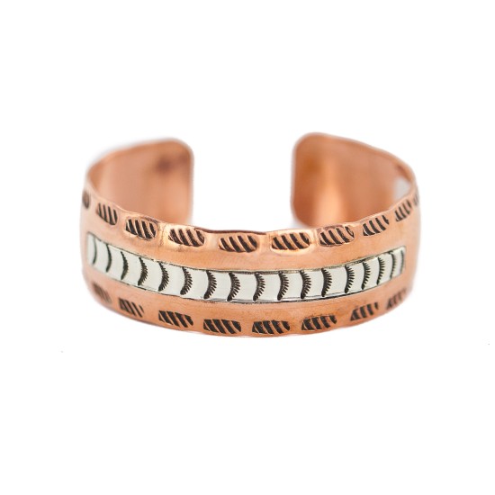 Certified Authentic Navajo Horse .925 Sterling Silver Handmade Native American Pure Copper Bracelet 92005-2