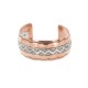 Mountain Navajo .925 Sterling Silver Certified Authentic Handmade Native American Pure Copper Bracelet 92006-6