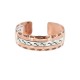 Wide Certified Authentic Navajo .925 Sterling Silver Handmade Native American Pure Copper Bracelet 92005-8