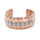 Wide Sun Horse Certified Authentic Navajo .925 Sterling Silver Handmade Native American Pure Copper Bracelet 92006-7