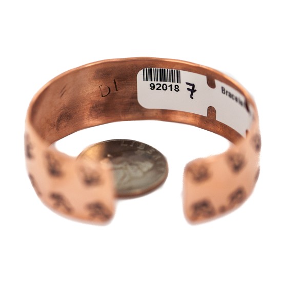 Certified Authentic Horse Head .925 Sterling Silver Handmade Navajo Native American Pure Copper Bracelet  92018-7