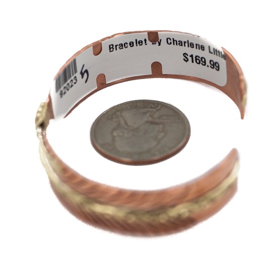 Certified Authentic Handmade Navajo Brass Native American Pure Copper Bracelet 92023-5 Certified Authentic Handmade Navajo Brass Native American Pure Copper Bracelet 92023-5