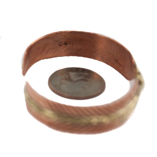 Certified Authentic Handmade Navajo Brass Native American Pure Copper Bracelet 92023-5 Certified Authentic Handmade Navajo Brass Native American Pure Copper Bracelet 92023-5