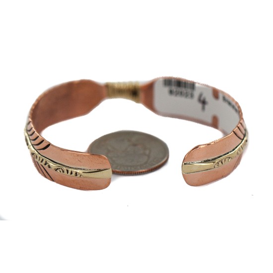Certified Authentic Handmade Navajo Brass Native American Pure Copper Bracelet 92023-4 Certified Authentic Handmade Navajo Brass Native American Pure Copper Bracelet 92023-4