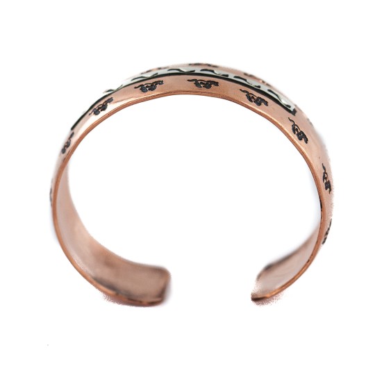 Handmade Certified Authentic Horse Navajo .925 Sterling Silver Native American Pure Copper Bracelet  92018-3