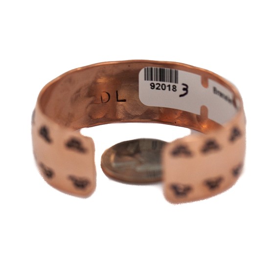Handmade Certified Authentic Horse Navajo .925 Sterling Silver Native American Pure Copper Bracelet  92018-3