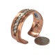 Handmade Certified Authentic Navajo .925 Sterling Silver Maze Native American Pure Copper Bracelet  92018-2