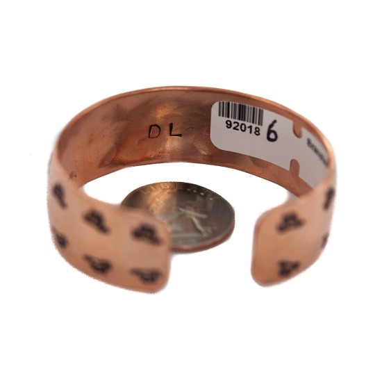 Handmade Certified Authentic Horse Navajo .925 Sterling Silver Native American Pure Copper Bracelet  92018-6