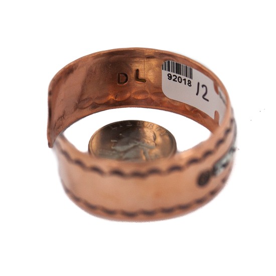Navajo Handmade Certified Authentic Maze .925 Sterling Silver Native American Pure Copper Bracelet  92018-12
