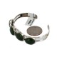 Handmade Certified Authentic Navajo .925 Sterling Silver Natural Jade Native American Bracelet  92021