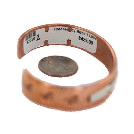 Handmade Certified Authentic Bear paw Navajo .925 Sterling Silver and Pure Copper Native American Bracelet  92020-2