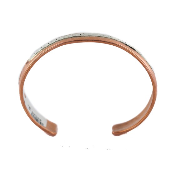 Handmade Certified Authentic Bear paw Navajo .925 Sterling Silver and Pure Copper Native American Bracelet  92020-2