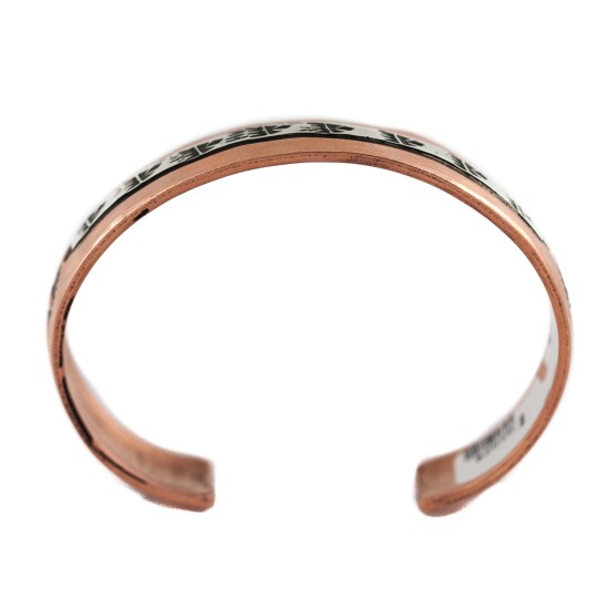 Handmade Certified Authentic Bear paw Navajo .925 Sterling Silver and Pure Copper Native American Bracelet 92020-1
