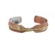 Brass Navajo Handmade Certified Authentic Native American Pure Copper Bracelet  92023-1