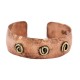 Certified Authentic Hammered Handmade Navajo Brass Native American Pure Copper Bracelet  92007-2