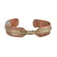 Handmade Navajo Brass Native American Pure Copper Bracelet 92023-5