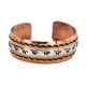 Certified Authentic Horse Maze Navajo Handmade .925 Sterling Silver Native American Pure Copper Bracelet  92018-1