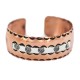 Certified Authentic Navajo Feather Maze .925 Sterling Silver Handmade Native American Pure Copper Bracelet  92005-11