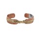 Handmade Brass Navajo Certified Authentic Native American Pure Copper Bracelet  92023-2