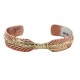 Handmade Navajo Brass Certified Authentic Native American Pure Copper Bracelet  92023-3
