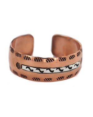 Maze Navajo Handmade Certified Authentic .925 Sterling Silver Native American Pure Copper Bracelet 92018-9 Maze Navajo Handmade Certified Authentic .925 Sterling Silver Native American Pure Copper Bracelet 92018-9