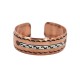 Navajo Handmade Certified Authentic Maze .925 Sterling Silver Native American Pure Copper Bracelet  92018-12