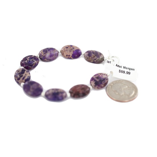 Navajo Nickel Certified Authentic Sugilite Native American Bracelet 92016-4 Navajo Nickel Certified Authentic Sugilite Native American Bracelet 92016-4