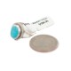 .925 Sterling Silver Navajo Certified Authentic Handmade Natural Turquoise Native American Ring Size 8 1/2 96001-1