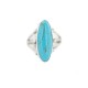 .925 Sterling Silver Navajo Certified Authentic Handmade Natural Turquoise Native American Ring size 6  96005-1