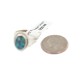 .925 Sterling Silver Navajo Certified Authentic Handmade Natural Turquoise Native American Ring size10 3/4 96003
