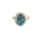 .925 Sterling Silver Navajo Certified Authentic Handmade Natural Turquoise Native American Ring size10 3/4 96003