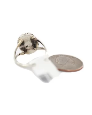 .925 Sterling Silver Navajo Handmade Natural Turquoise Native American Ring size10 3/4 96003 .925 Sterling Silver Navajo Handmade Natural Turquoise Native American Ring size10 3/4 96003