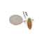 .925 Sterling Silver Navajo Handmade Natural Tigers Eye Native American Ring size 5 96008-2