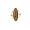 .925 Sterling Silver Navajo Handmade Natural Tigers Eye Native American Ring size 5 96008-2