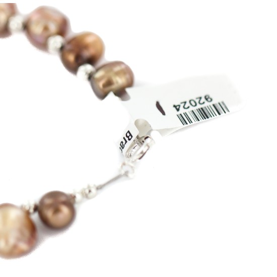 Navajo .925 Sterling Silver Certified Authentic Pearl Native American Bracelet  92024-1