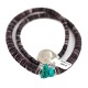 Navajo .925 Sterling Silver Certified Authentic Natural Turquoise Graduated Heishi Native American Necklace 95004-8