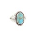.925 Sterling Silver Navajo Certified Authentic Handmade Natural Turquoise Native American Ring Size 7 1/2 96002-3