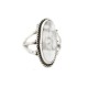 .925 Sterling Silver Navajo Certified Authentic Handmade White Howlite Native American Ring Size 5 1/2 96009-1