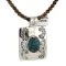Certified Authentic .925 Sterling Silver and Nickel Handmade Navajo Natural Turquoise Tigers Eye Native American Necklace  94005-6-95001-1