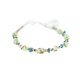 Navajo .925 Sterling Silver Certified Authentic Natural Turquoise Gaspeite Native American Bracelet  92015-1