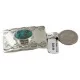 Bear Paw Handmade Navajo Natural Turquoise Native American Nickel Pendant 94005-1 Bear Paw Handmade Navajo Natural Turquoise Native American Nickel Pendant 94005-1