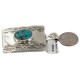 Certified Authentic Bear Paw Handmade Navajo Natural Turquoise Native American Nickel Pendant 94005-7